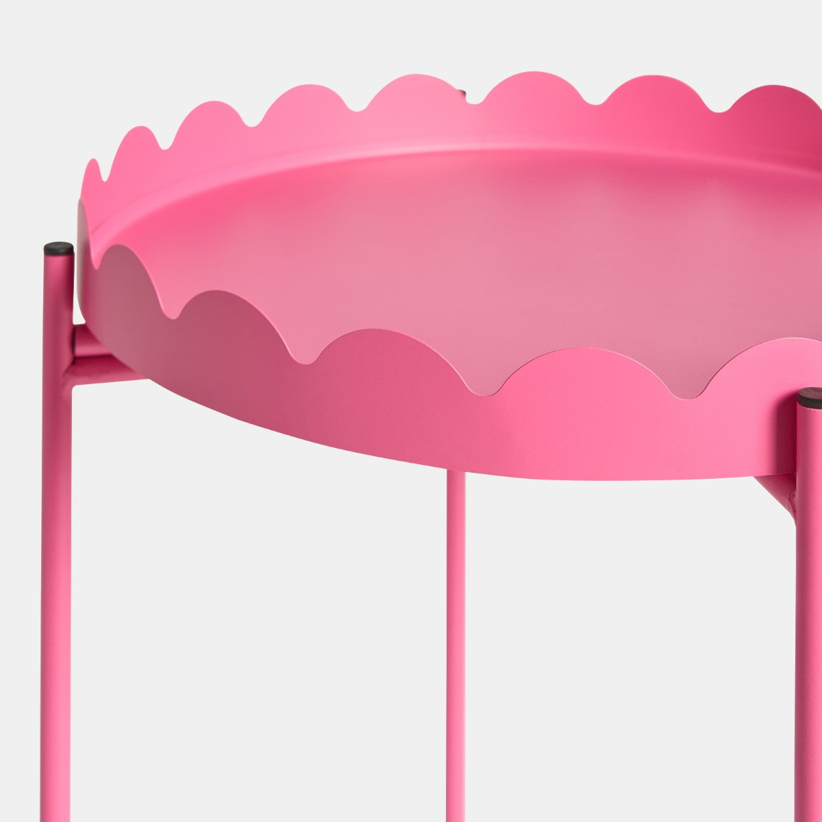 OHS Scallop Side Table - Hot Pink>