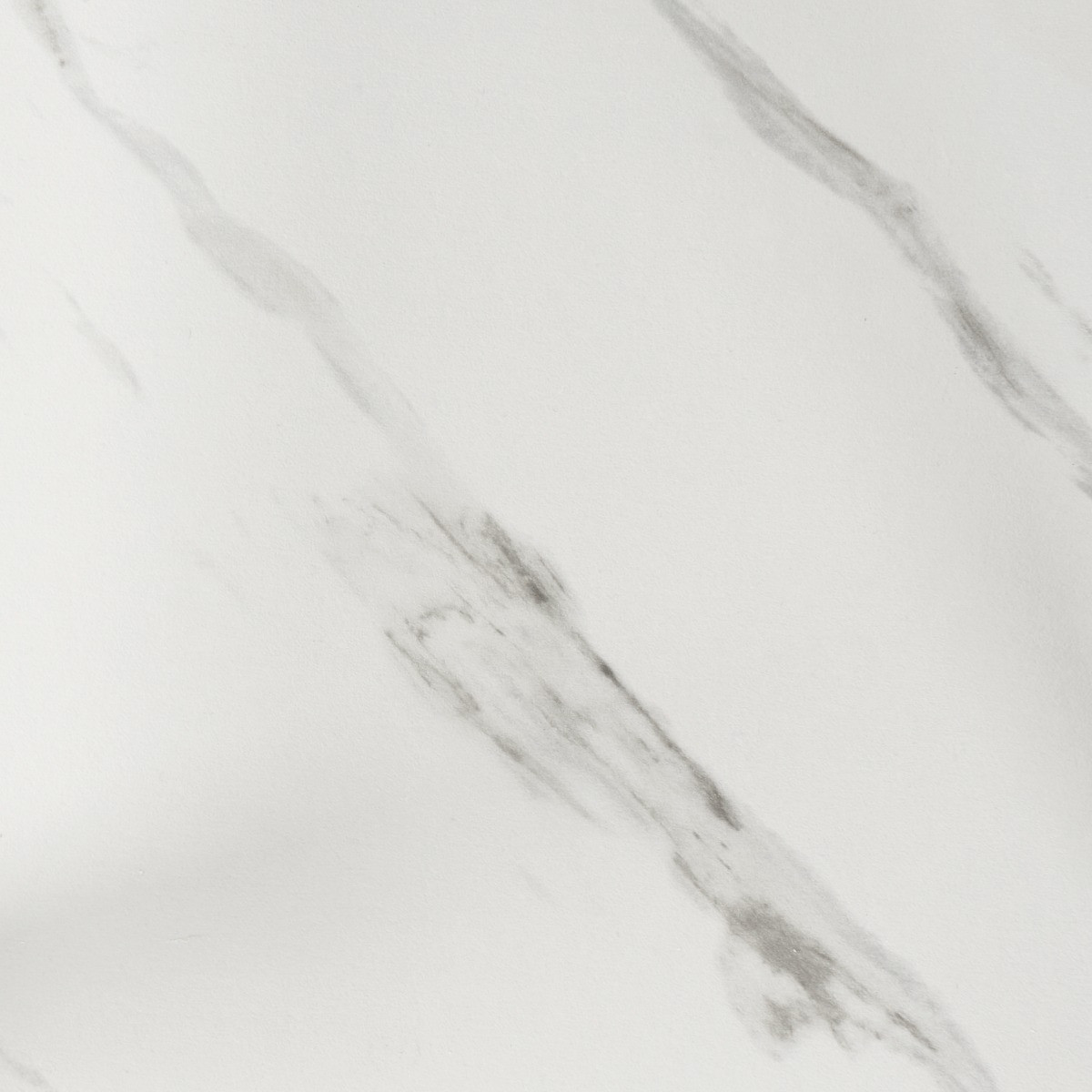 OHS Marble Effect Round Side Table - White>