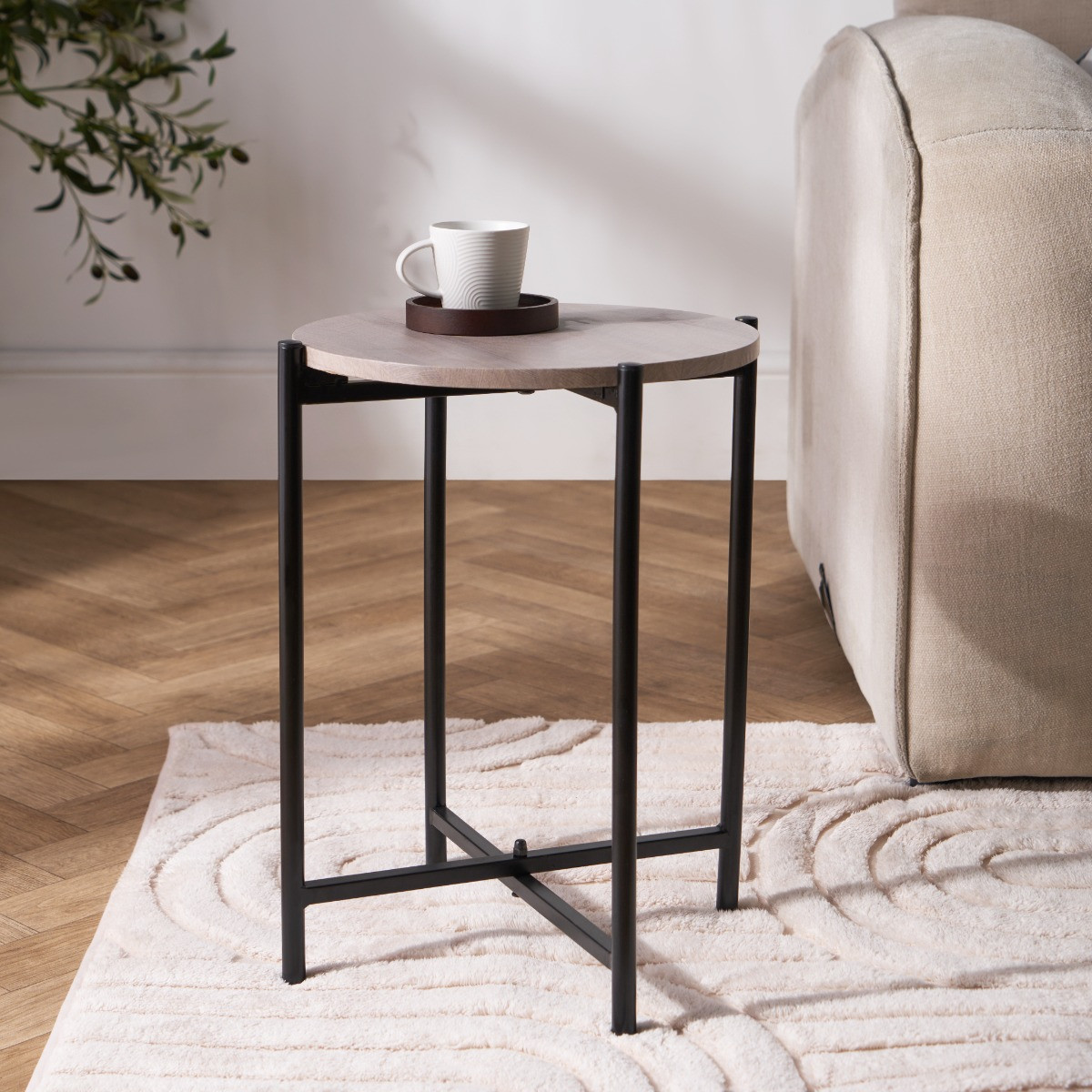 OHS Round Side Table - Light Wood>