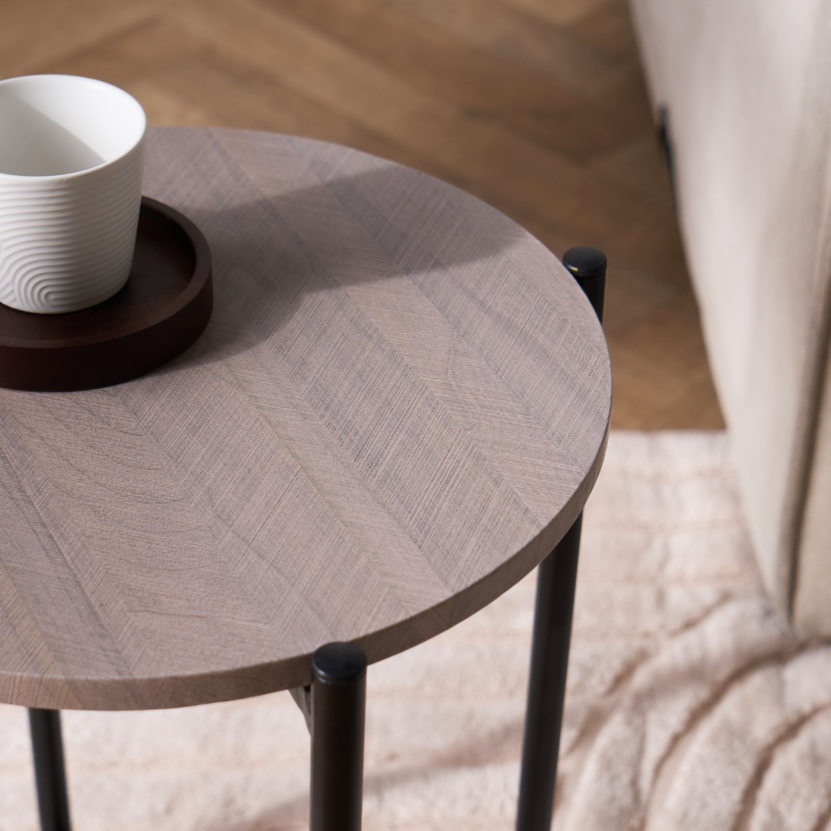 OHS Round Side Table - Light Wood>