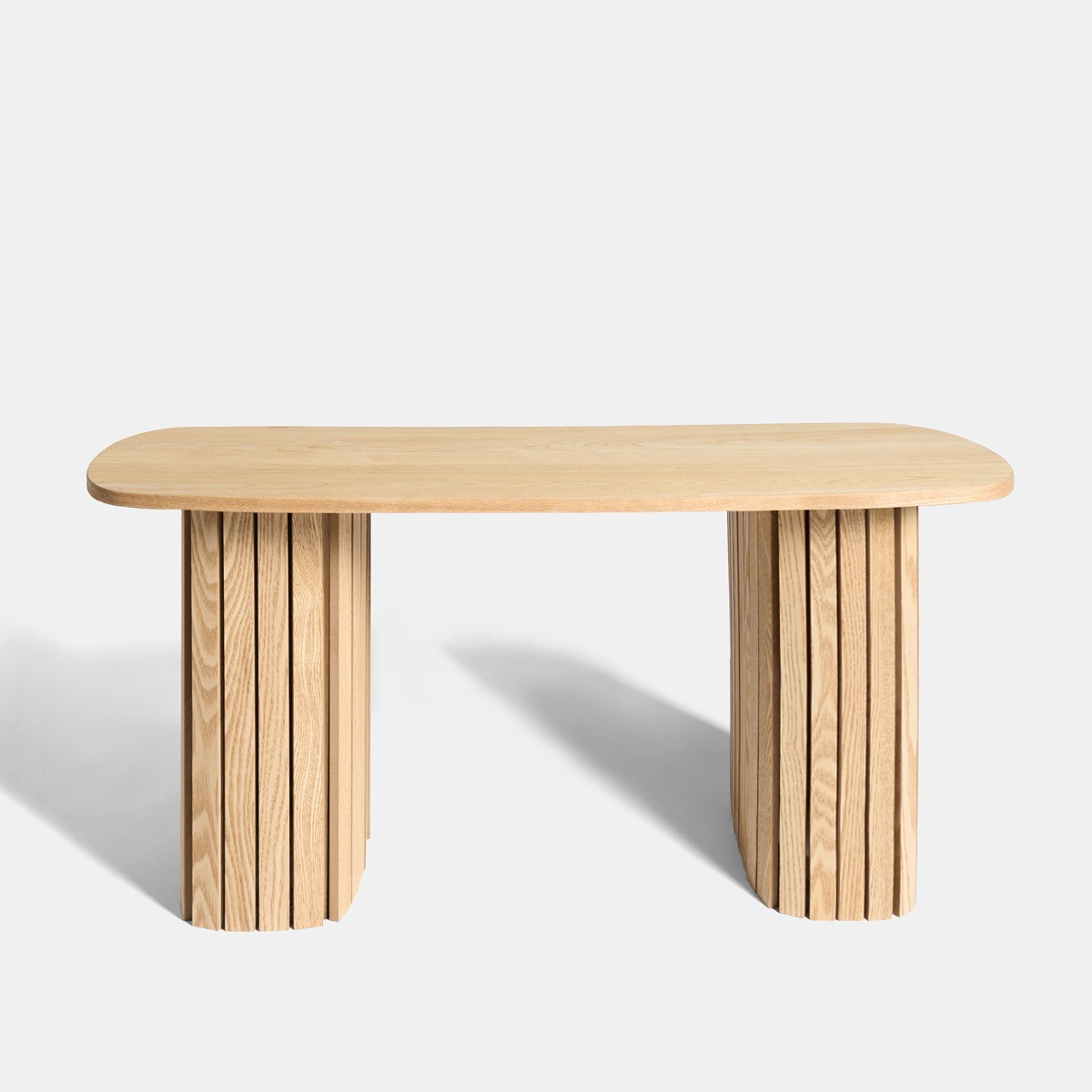 OHS Madison Ribbed Coffee Table - Light Wood>