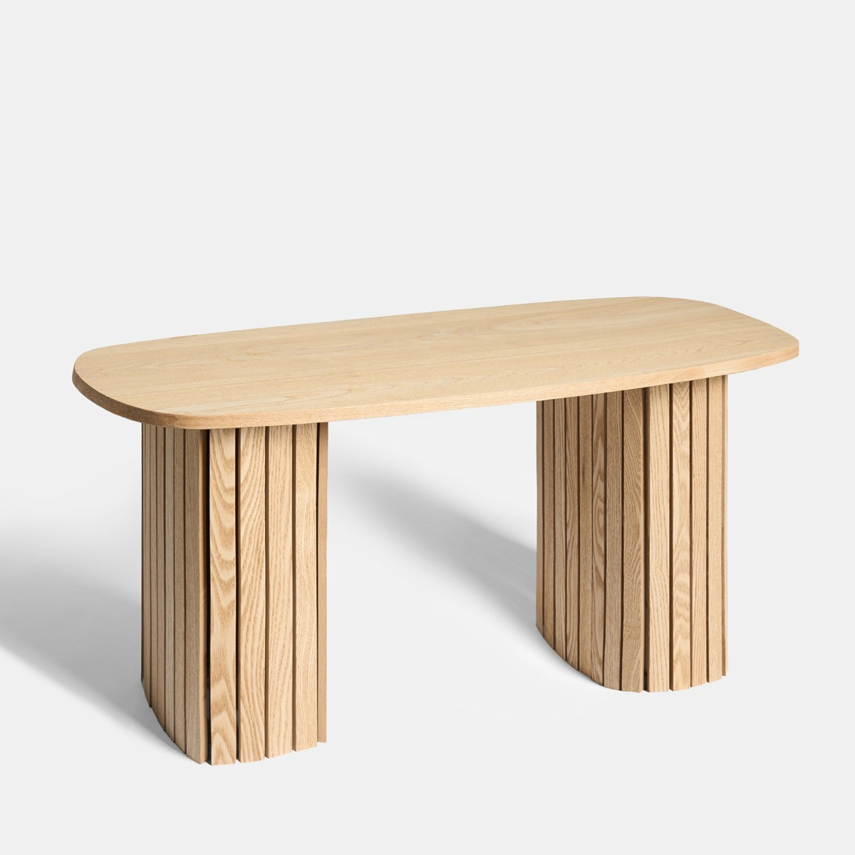 OHS Madison Ribbed Coffee Table - Light Wood>