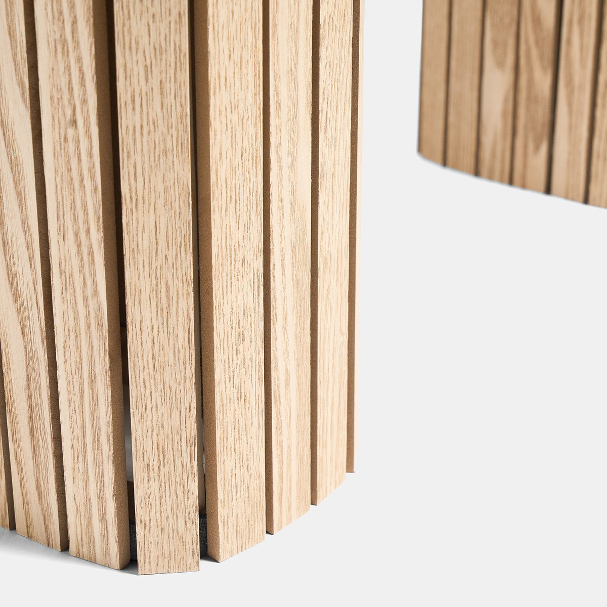 OHS Madison Ribbed Coffee Table - Light Wood/Black>