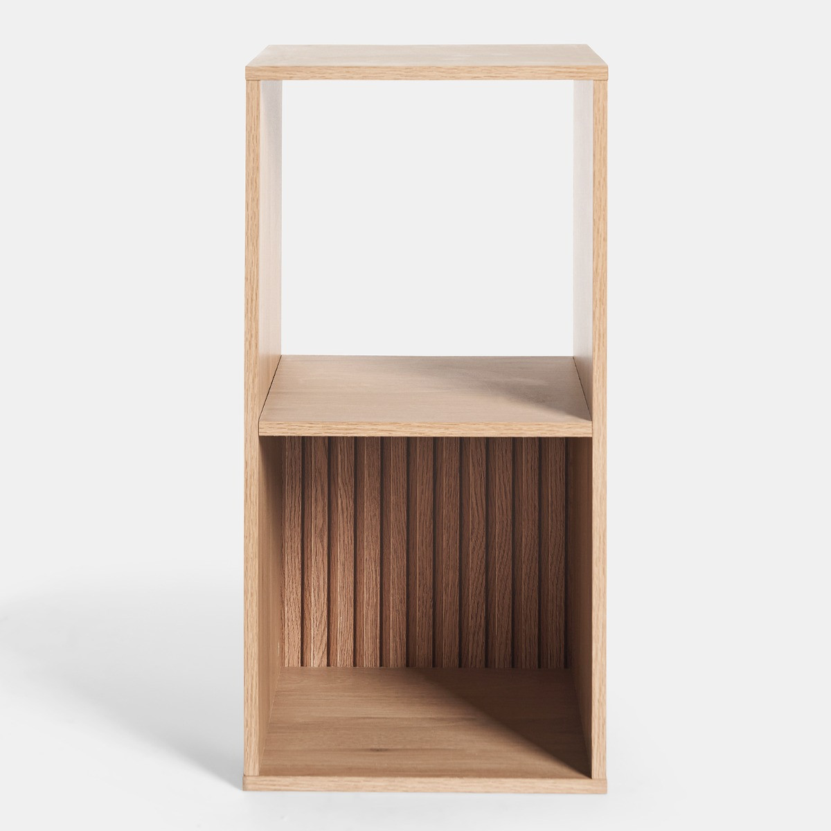 OHS Dallas 2 Cube Panel Storage Unit - Natural Wood>