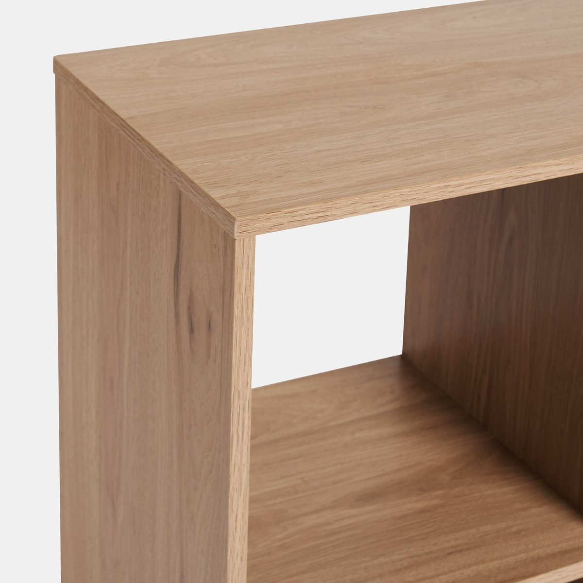 OHS Dallas 4 Cube Panel Storage Unit - Natural Wood>