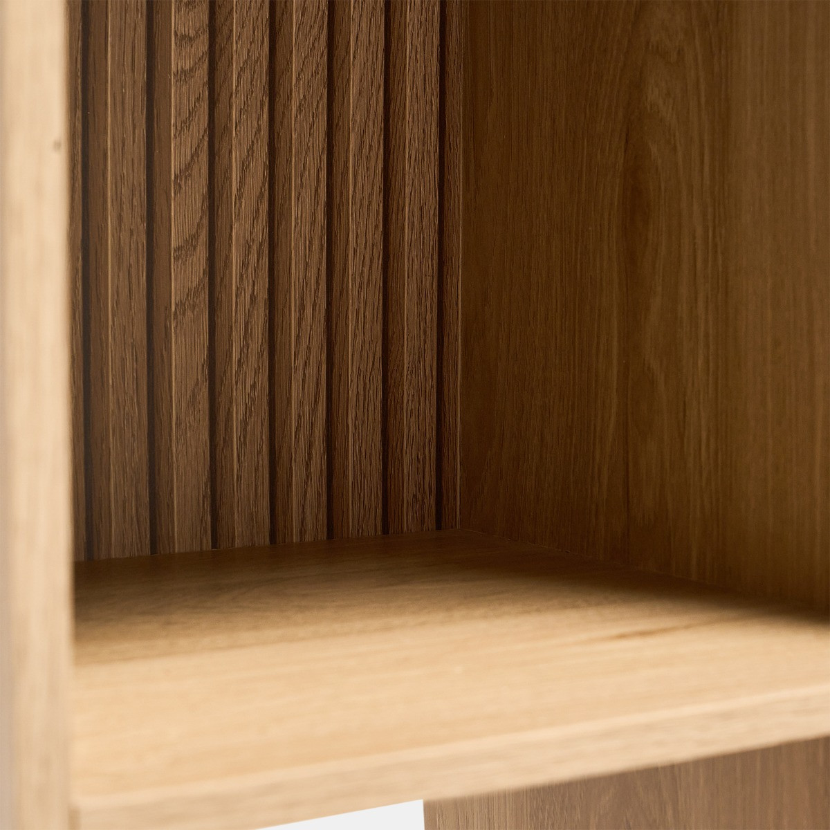 OHS Dallas 6 Cube Panel Storage Unit - Natural Wood>