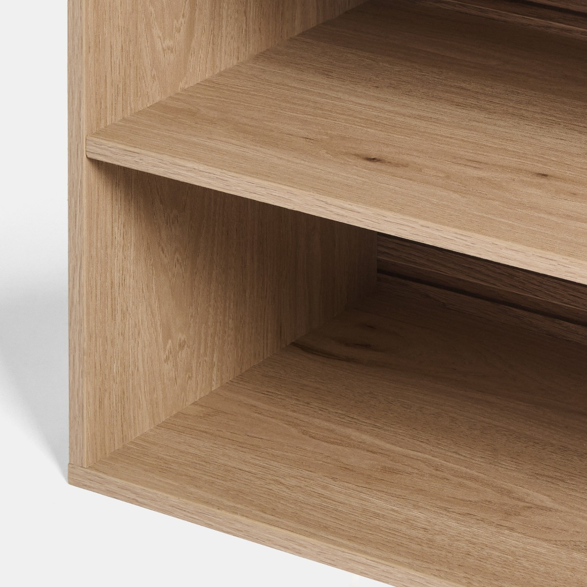 OHS Dallas 3 Cube Slat Panel TV Unit - Natural Wood>