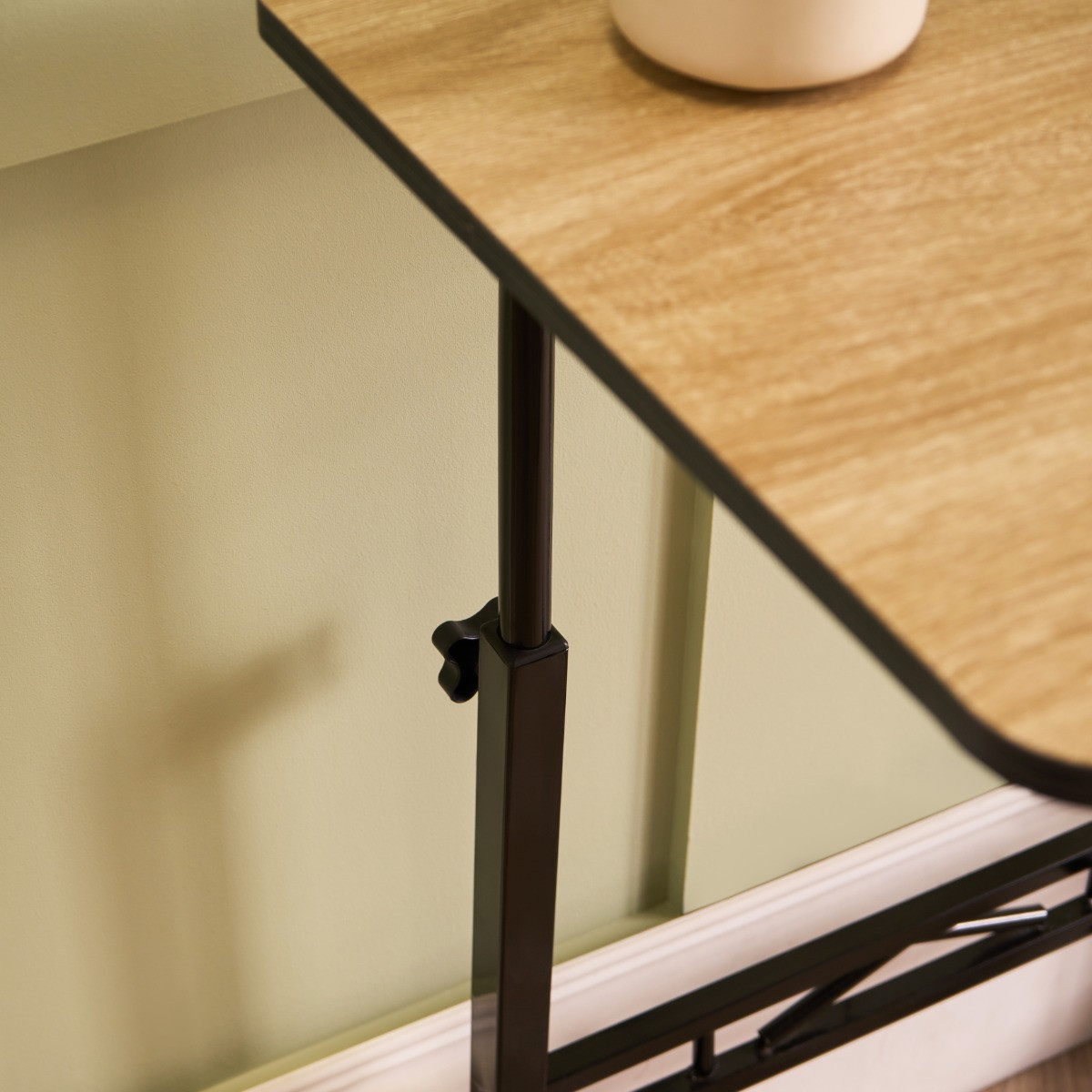 OHS Adjustable C Shape Table - Light Wood>