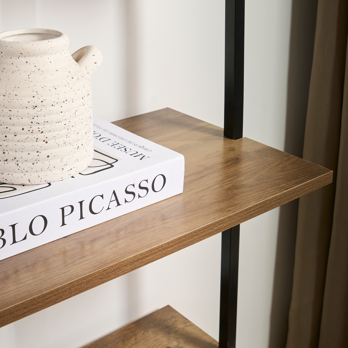 OHS 5-Tier Mounted Wall Shelf Rack - Dark Wood>