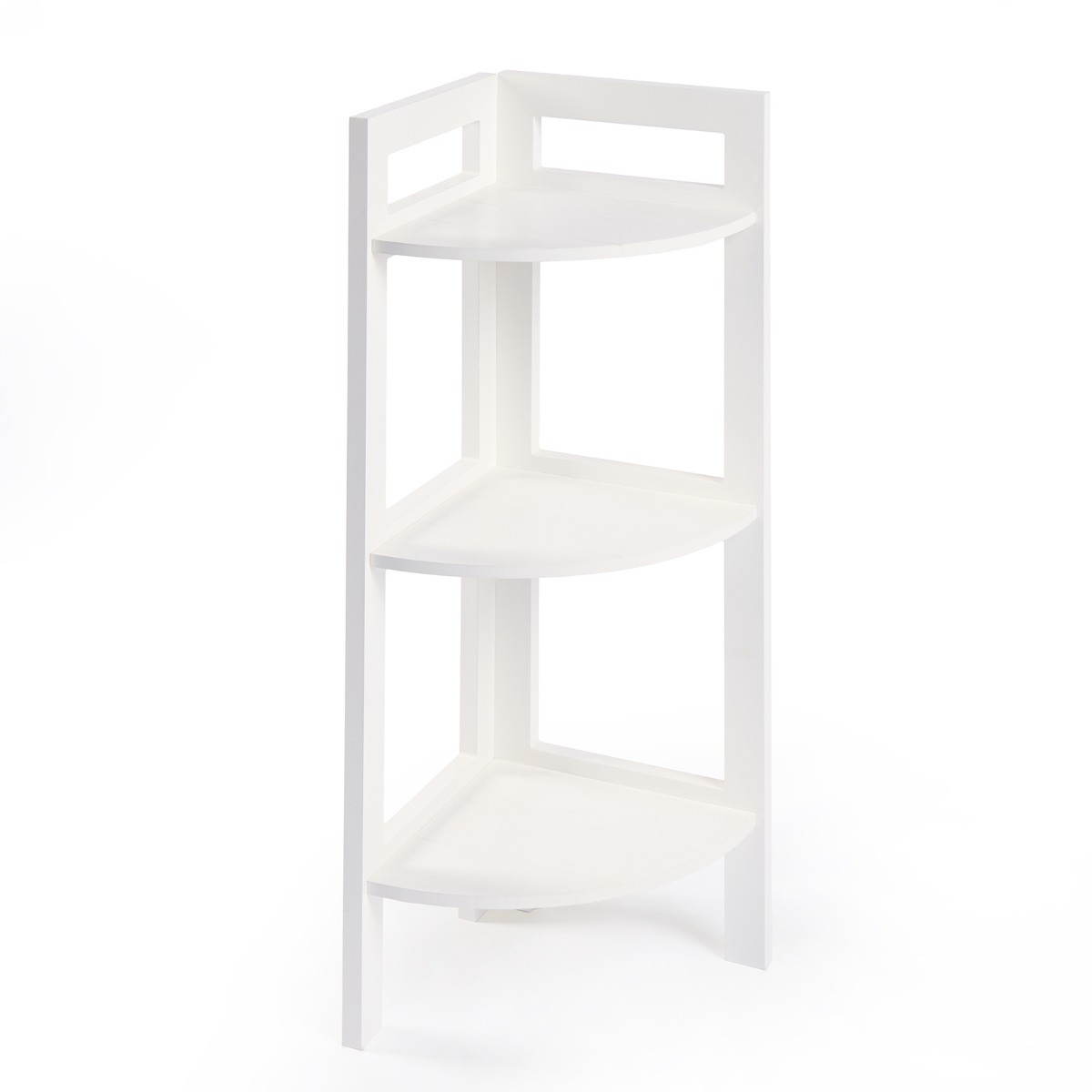 OHS 3-Tier Corner Shelving Unit - White>
