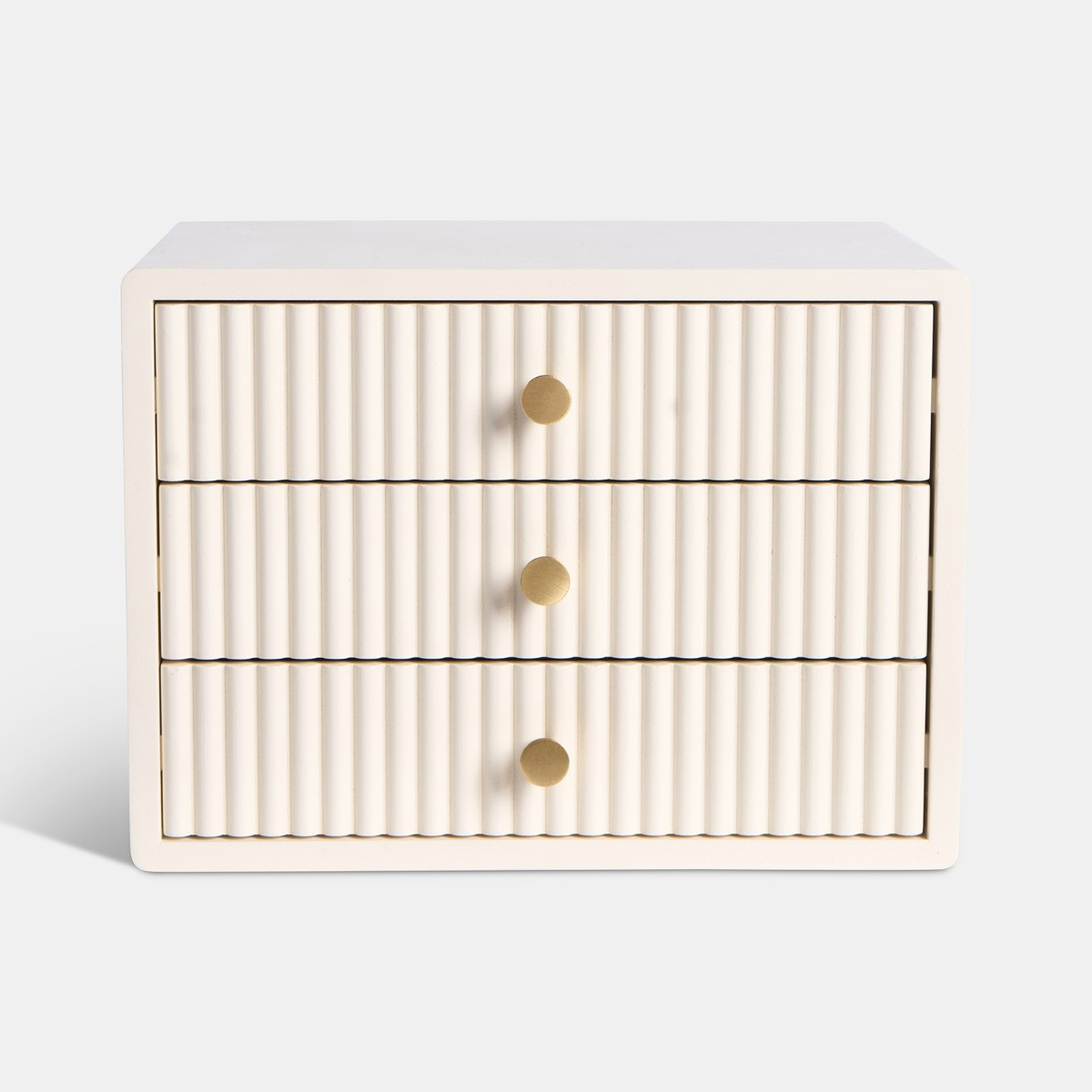 OHS Small Ribbed Desk Drawers - Cream >