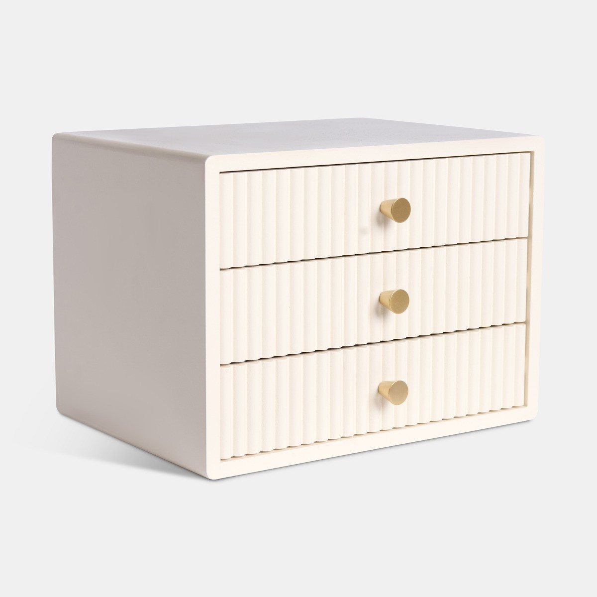 OHS Small Ribbed Desk Drawers - Cream >