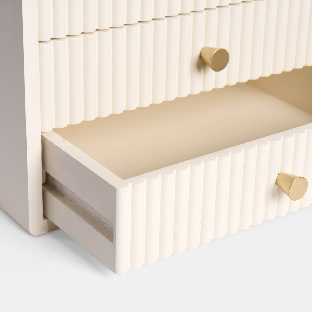 OHS Small Ribbed Desk Drawers - Cream >