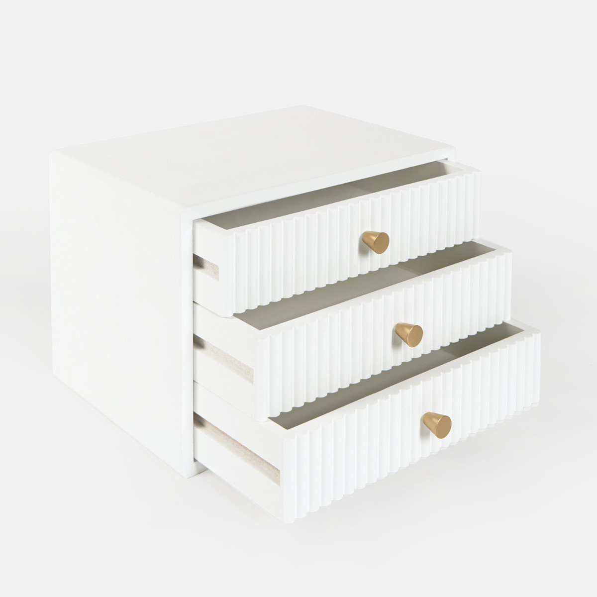 OHS Small Ribbed Desk Drawers - White>