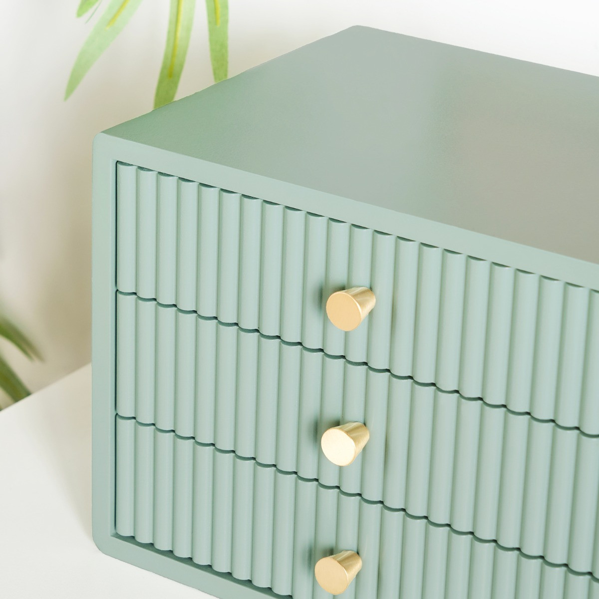 OHS Small Ribbed Desk Drawers - Sage Green>