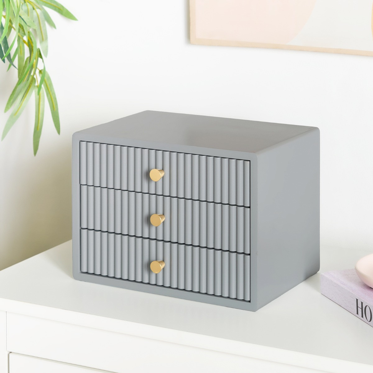 OHS Small Ribbed Desk Drawers - Grey>