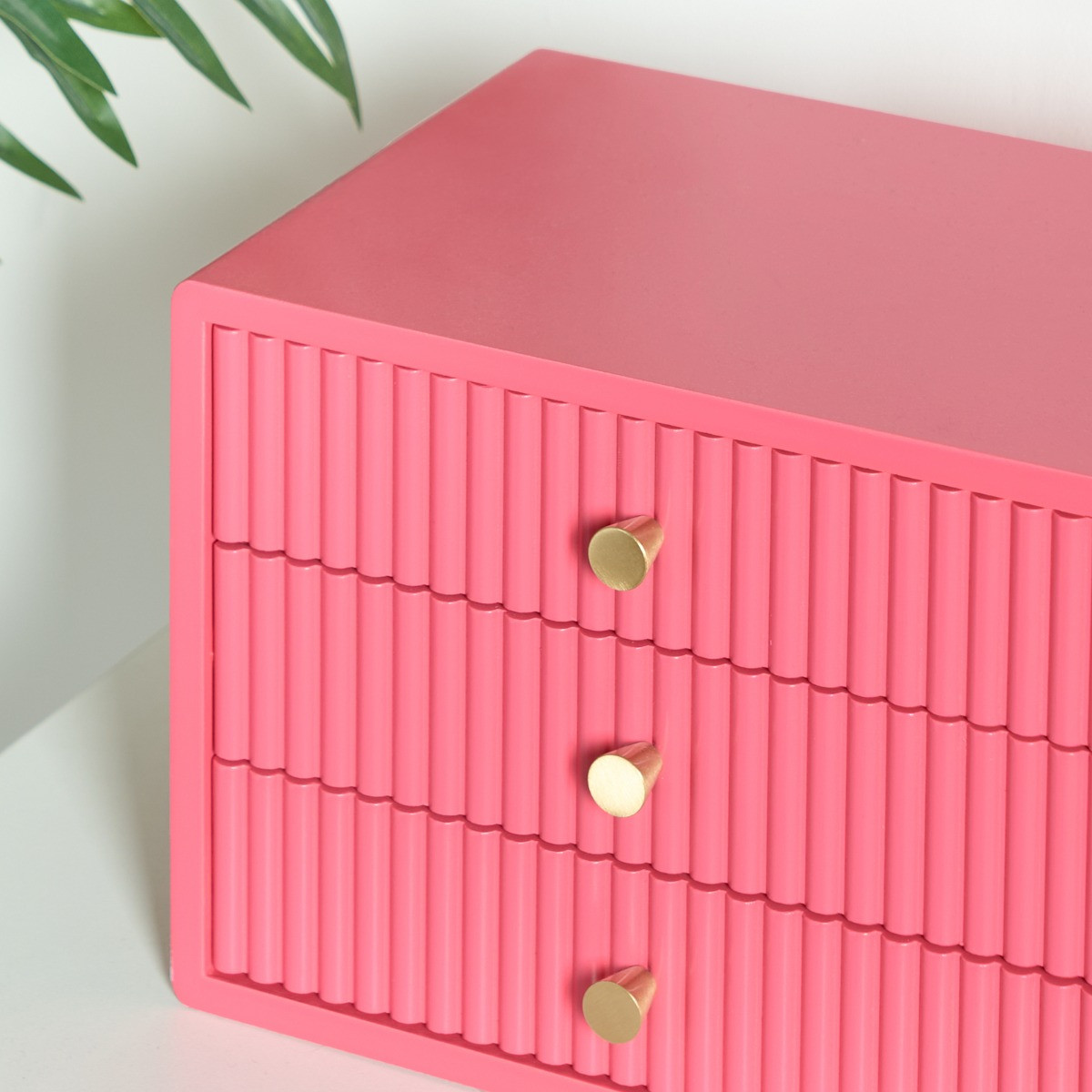 OHS Small Ribbed Desk Drawers - Hot Pink >