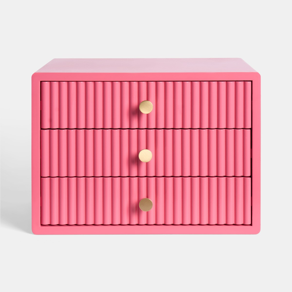OHS Small Ribbed Desk Drawers - Hot Pink >