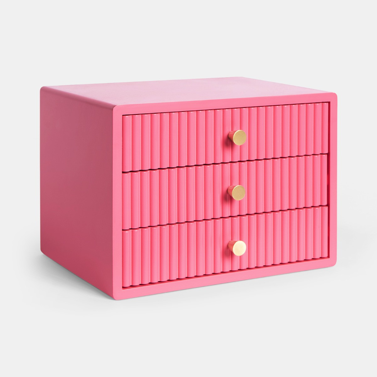 OHS Small Ribbed Desk Drawers - Hot Pink >
