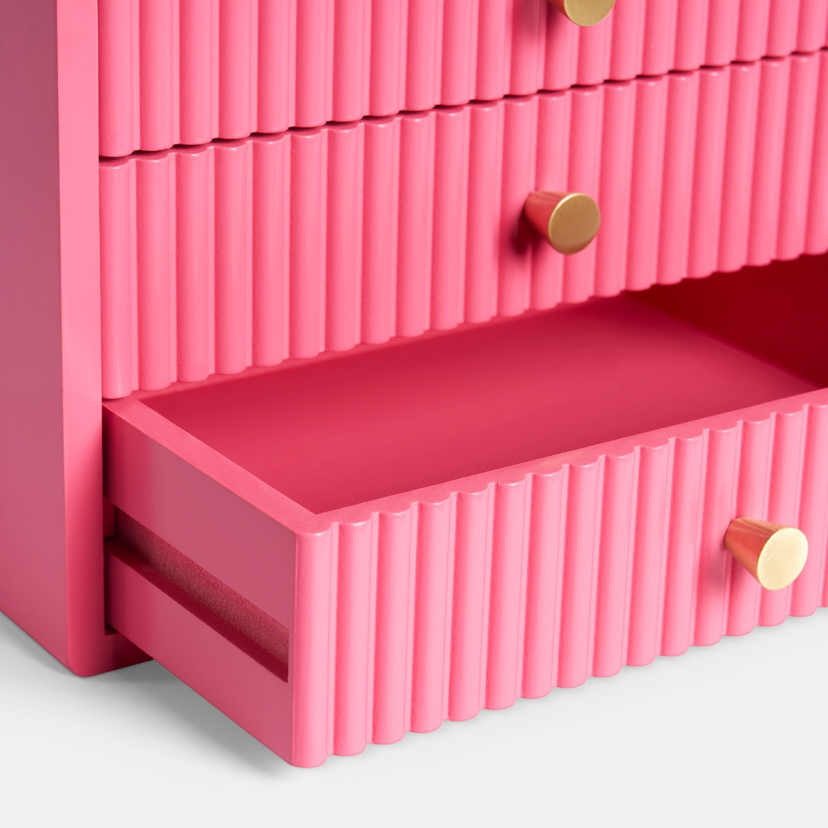 OHS Small Ribbed Desk Drawers - Hot Pink >