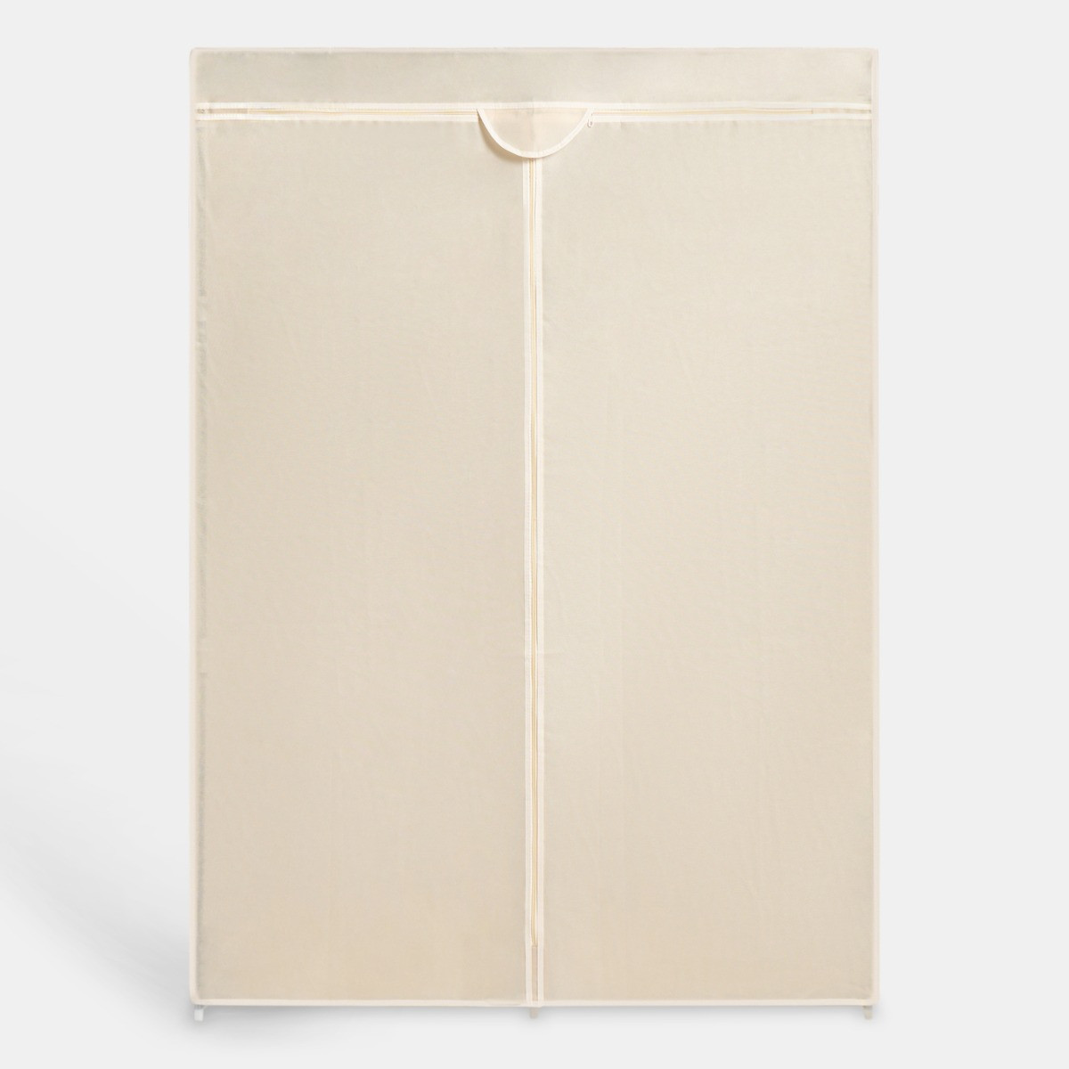 OHS Boston Zip Closure Fabric Double Wardrobe - Beige>