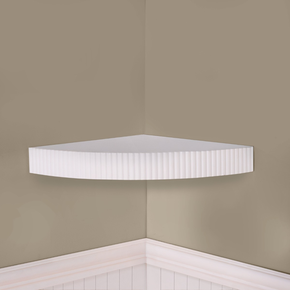 OHS Ribbed Corner Shelf - Cream>