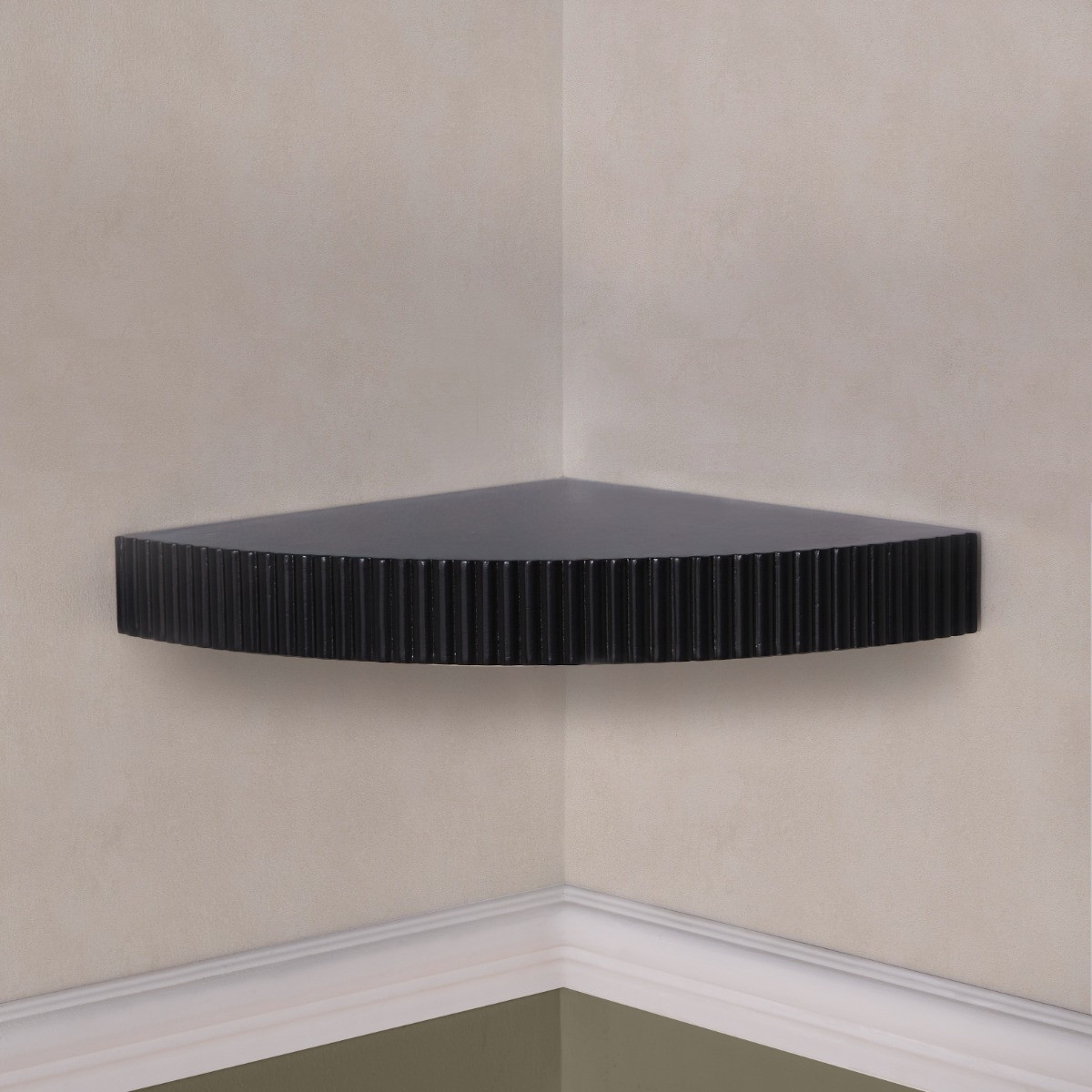 OHS Ribbed Corner Shelf - Black>