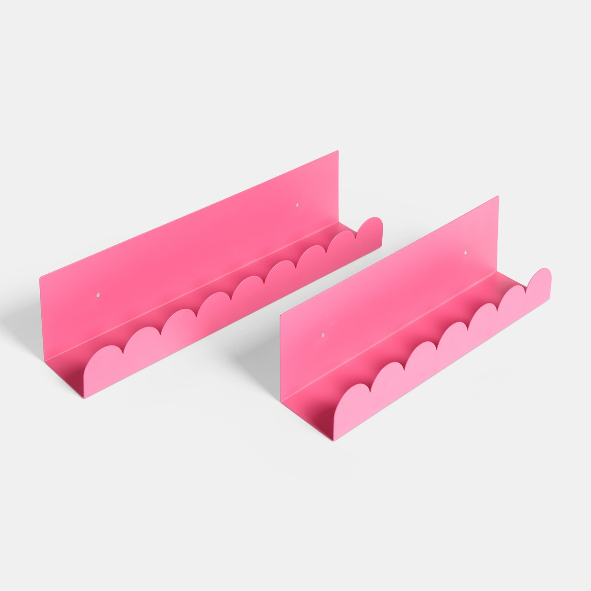 OHS Set of 2 Scallop Shelves - Hot Pink>