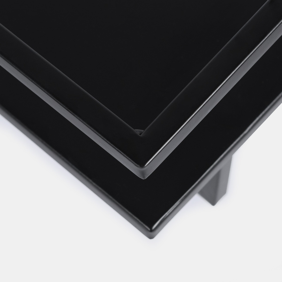 OHS Mounted Towel Rail With Shelf  - Black>