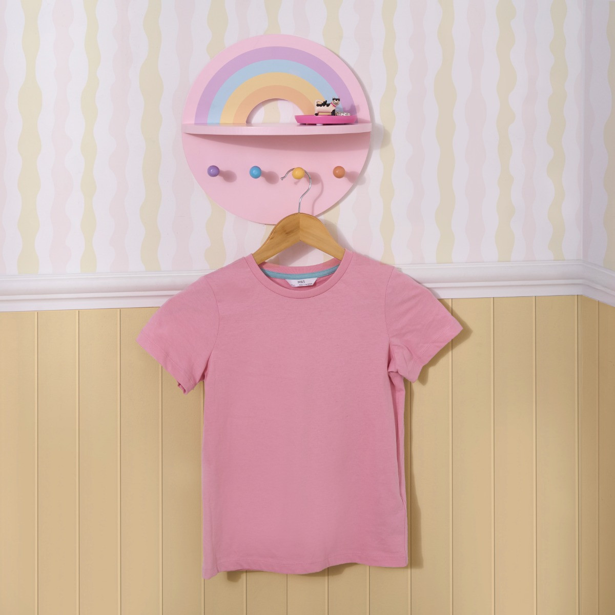 OHS Rainbow Shelf with Hooks - Multi>