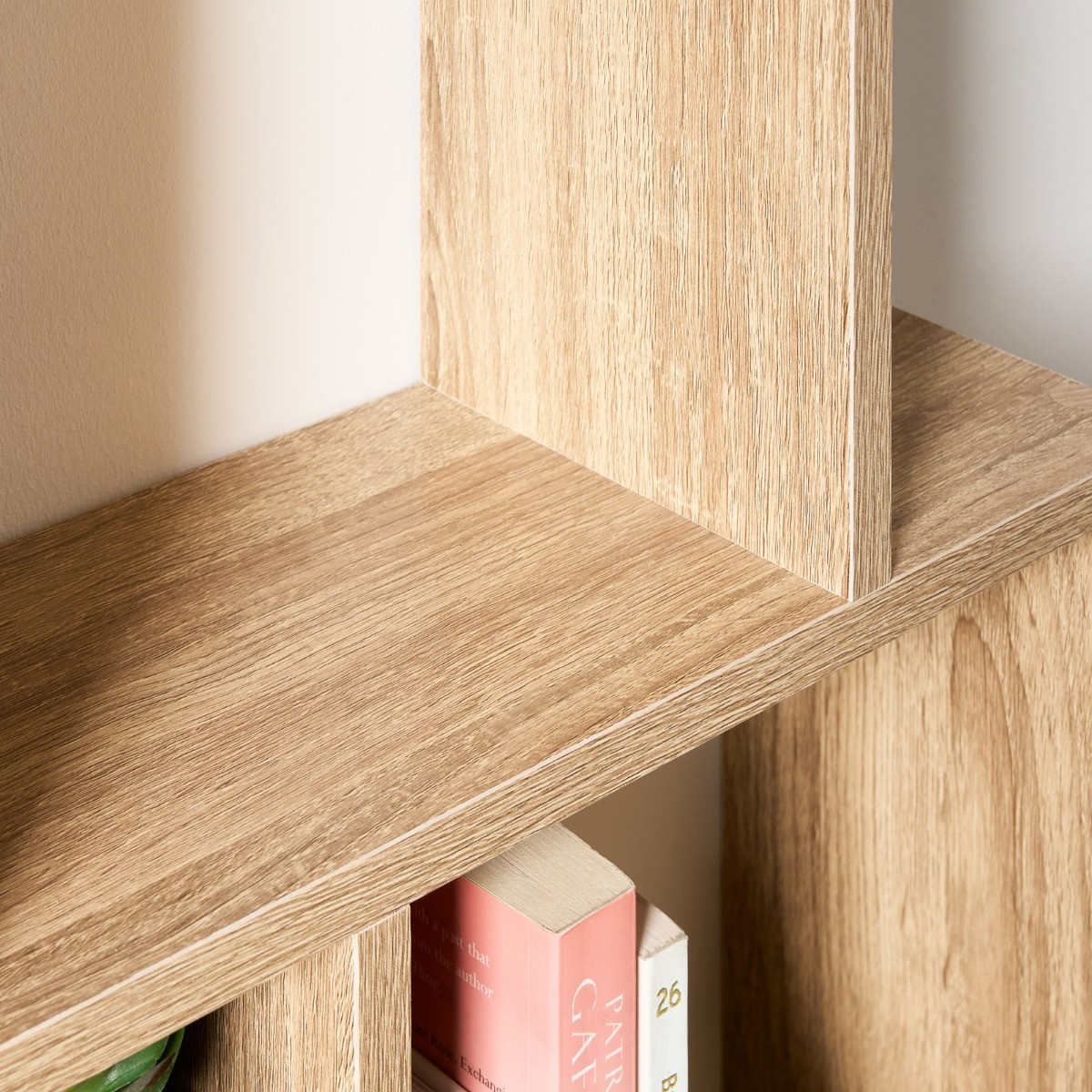 OHS 6-Tier Mounted Cube Shelving Unit - Natural Wood>