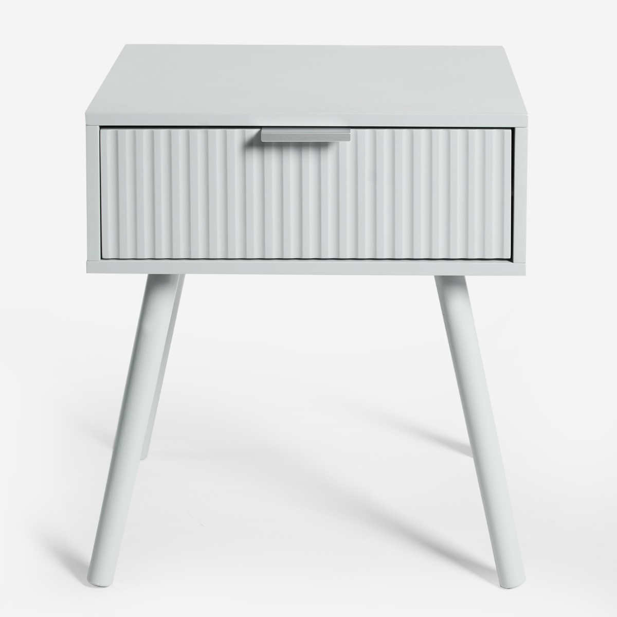 OHS Venice Ribbed Bedside Table - Grey>