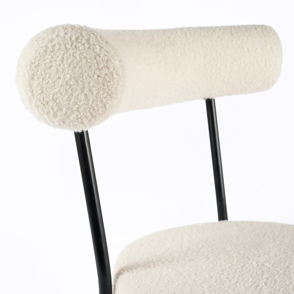 OHS Boucle Dining Chair, Cream - 2 Pack>
