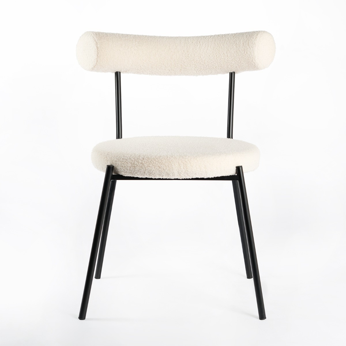 OHS Boucle Dining Chairs - Cream>