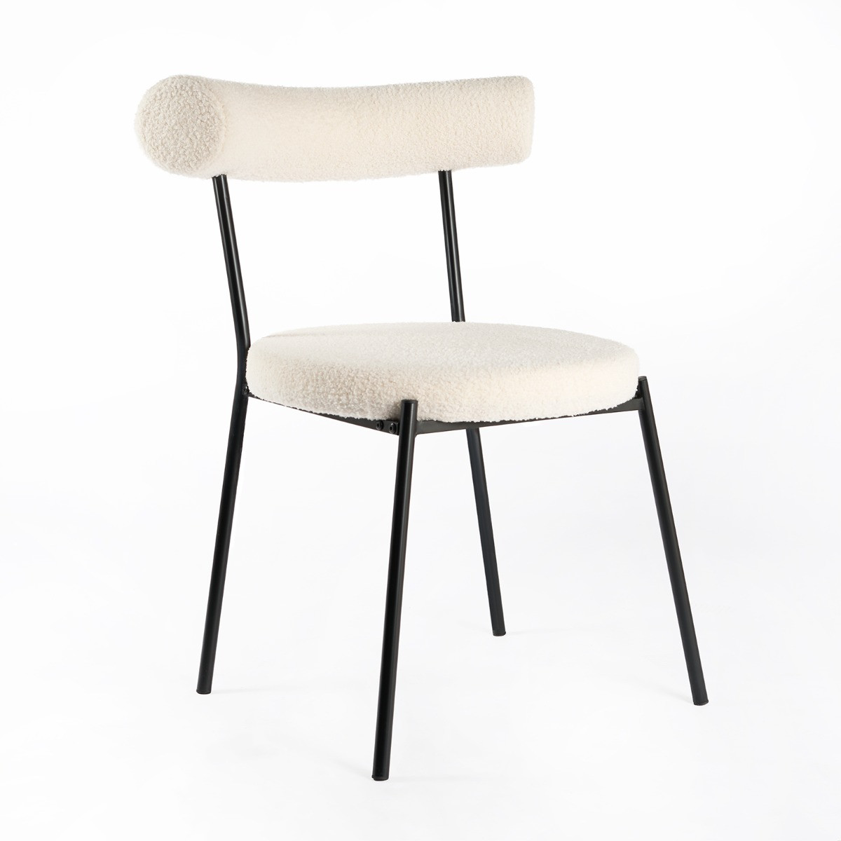 OHS Boucle Dining Chair, Cream - 2 Pack>