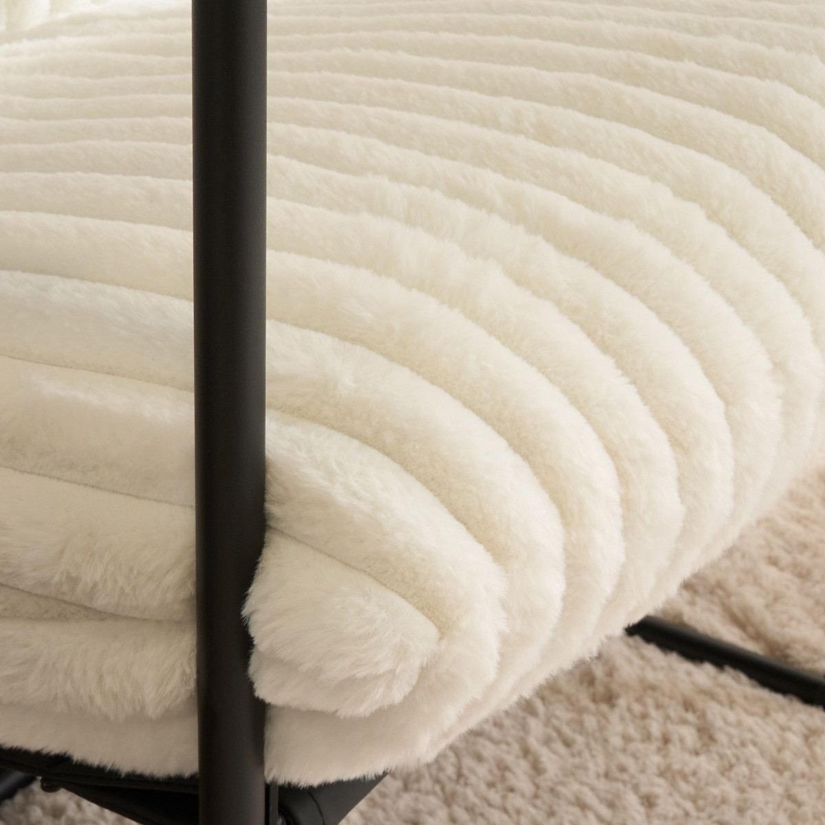 OHS Ribbed Accent Chair - Cream>