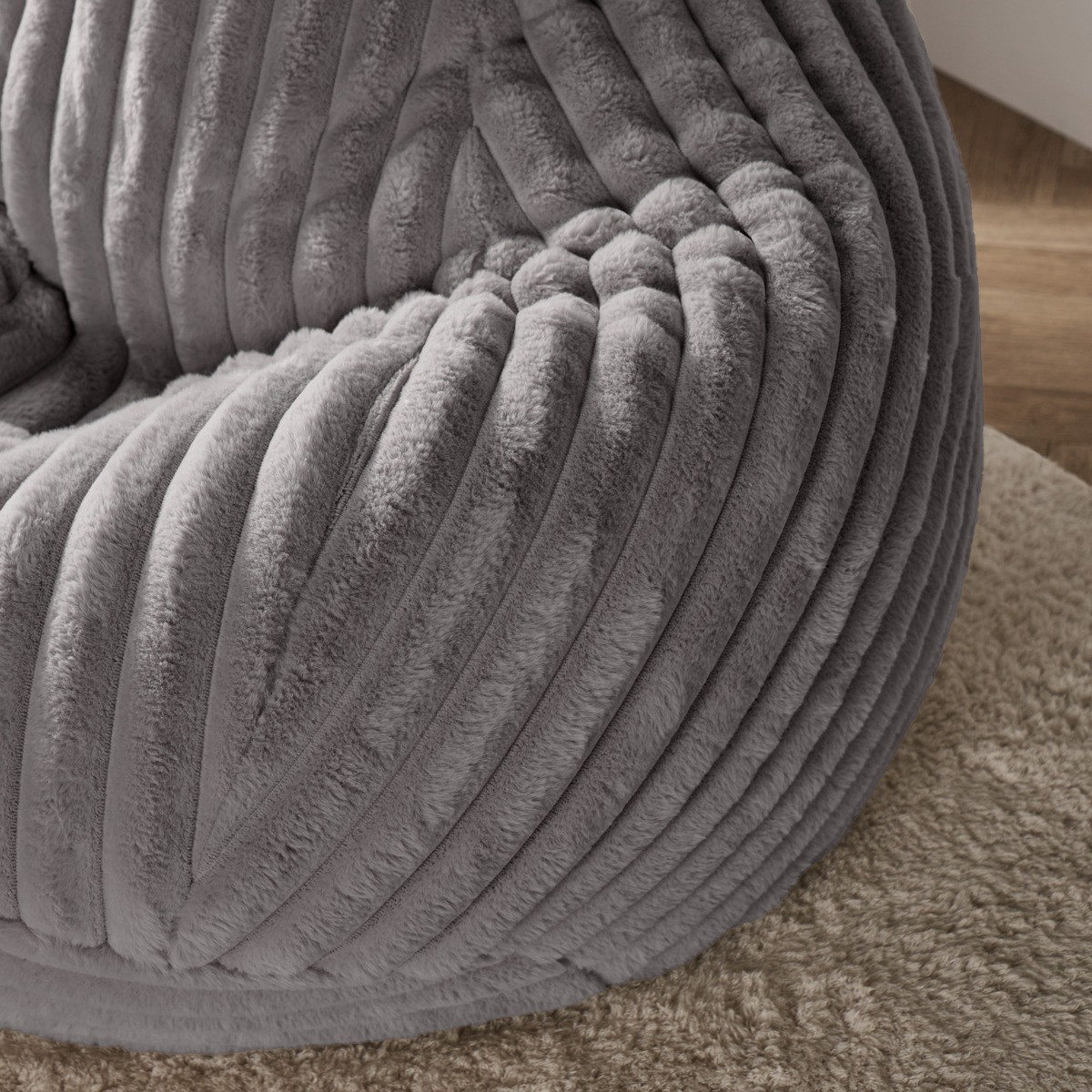OHS Adults Ribbed Bean Bag - Grey>