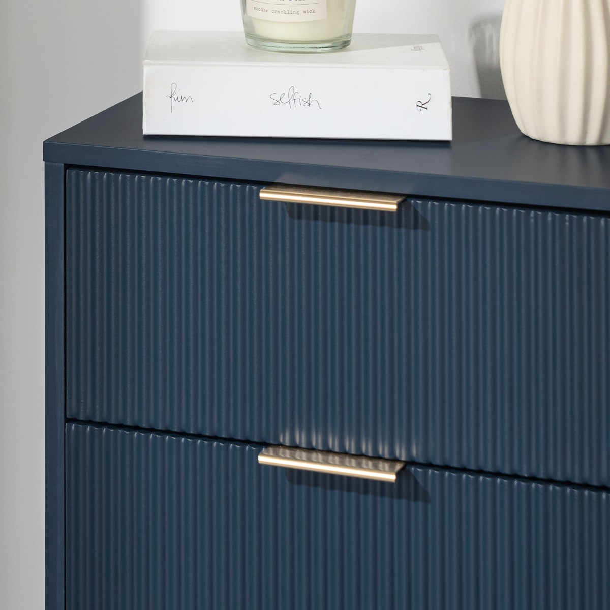 OHS Ribbed 4-Drawer Unit - Navy>