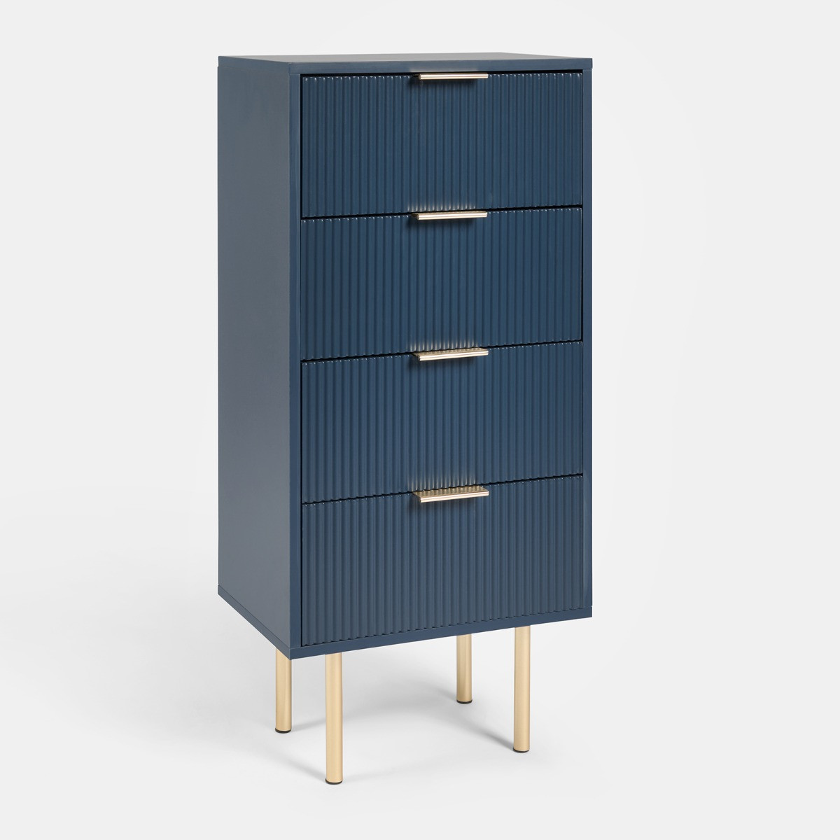 OHS Ribbed 4-Drawer Unit - Navy>