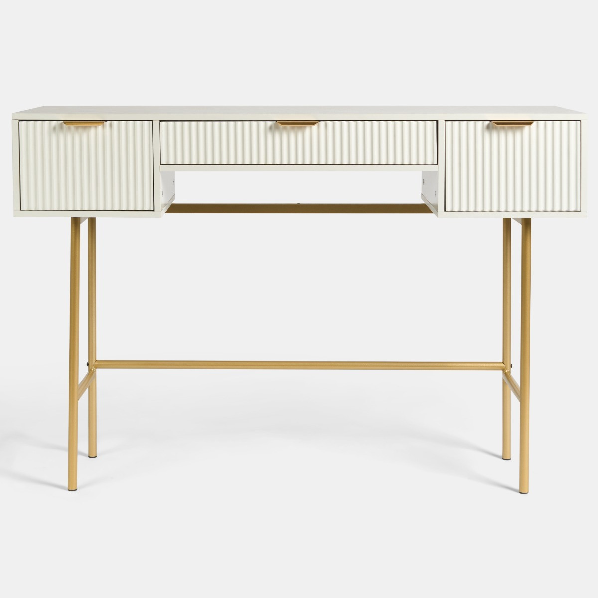 OHS Ribbed Dressing Table - White>