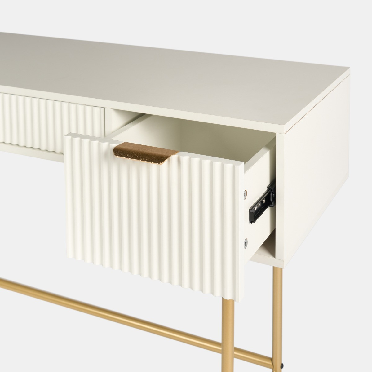 OHS Ribbed Dressing Table - White>