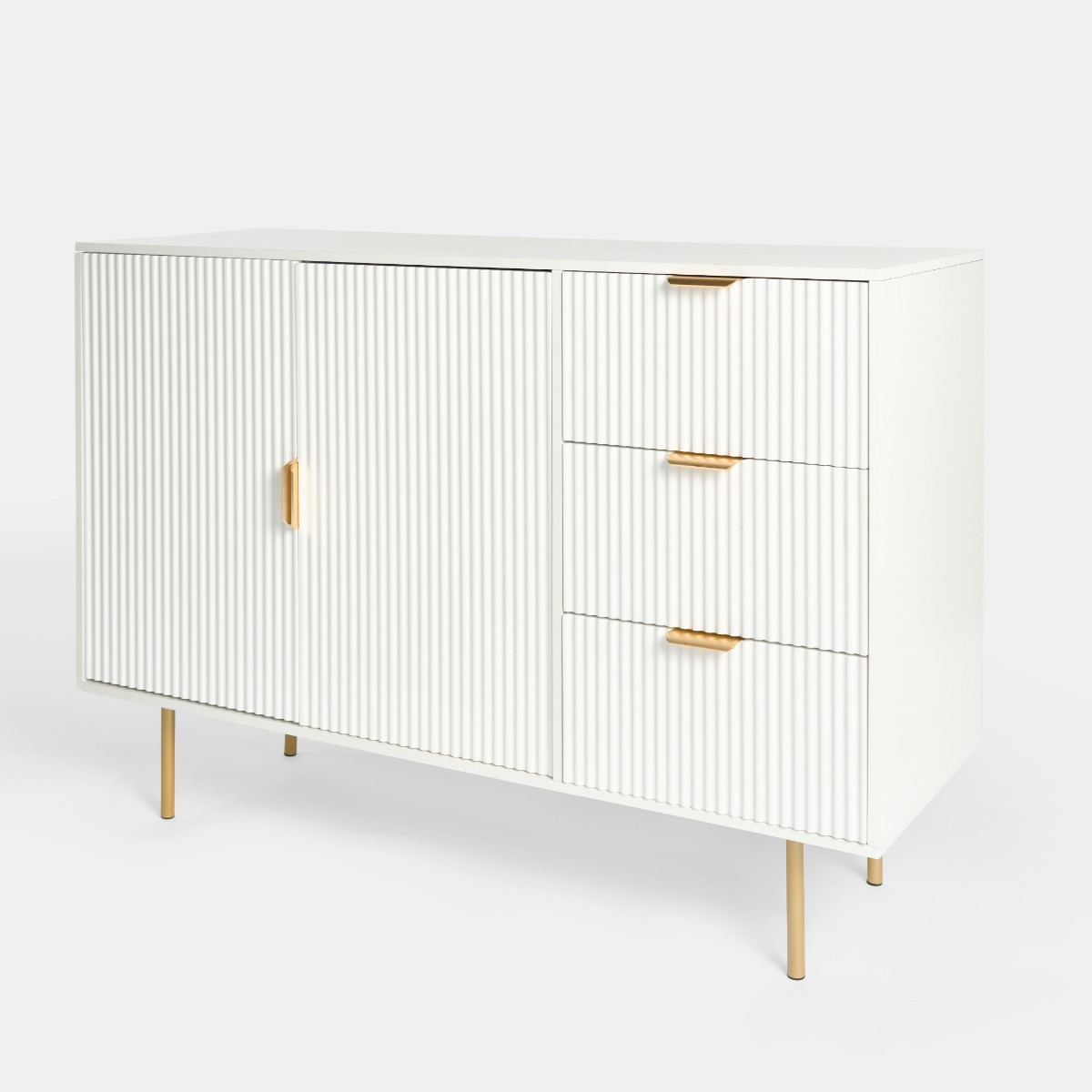 OHS Ribbed Sideboard - White>