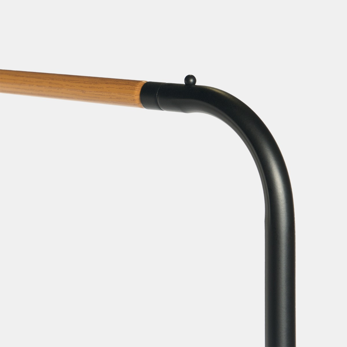 OHS Heavy Duty Clothes Rail With Rack - Black/Wood >