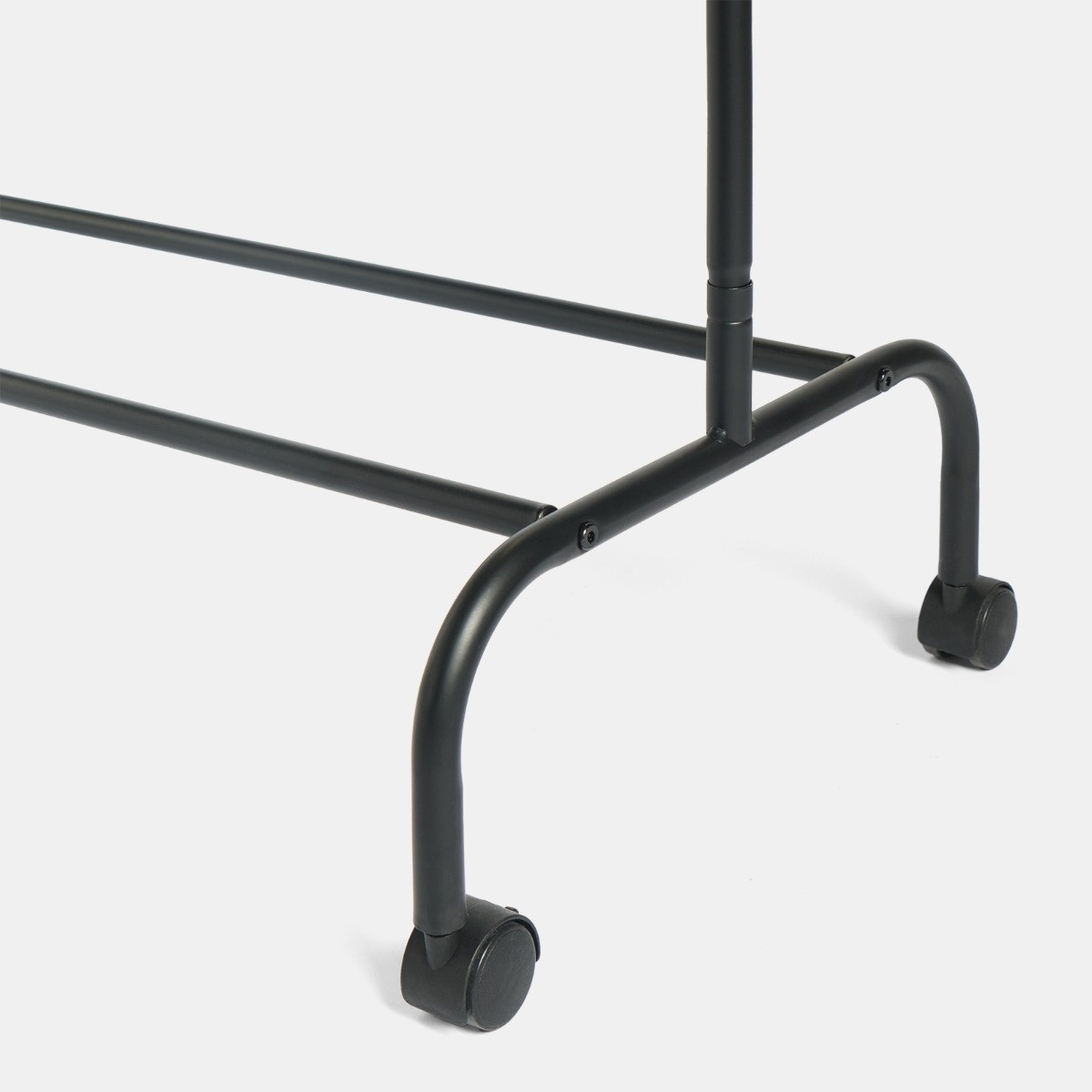 OHS Heavy Duty Clothes Rail With Rack - Black/Wood >