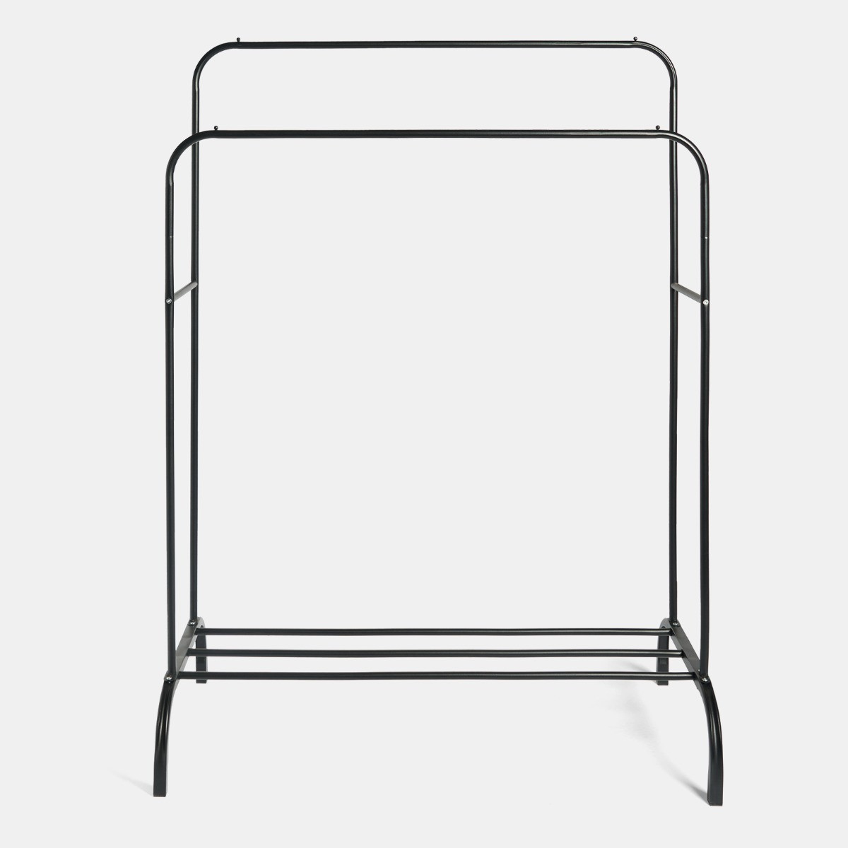 OHS Heavy Duty Double Clothes Rail - Black>