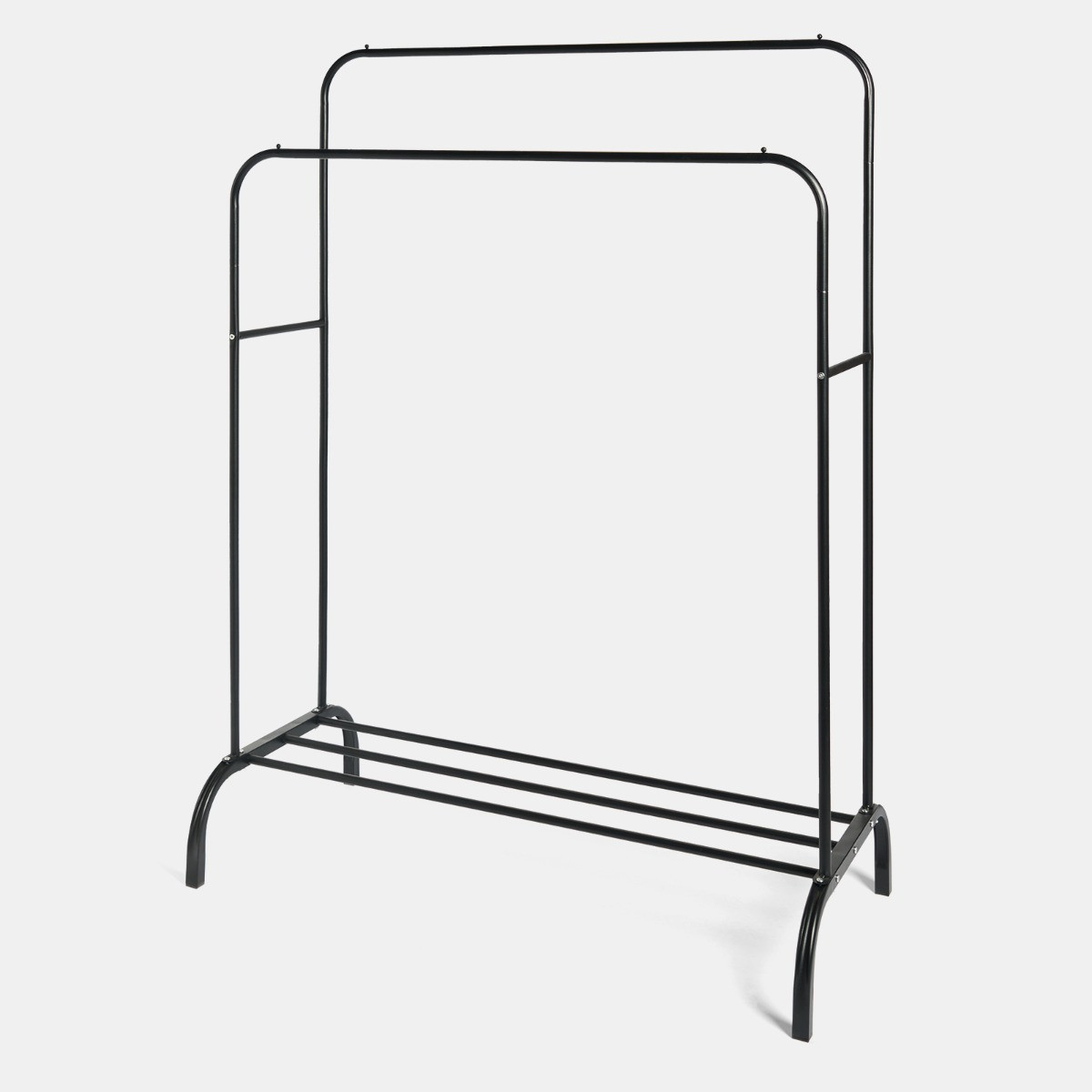 OHS Heavy Duty Double Clothes Rail - Black>