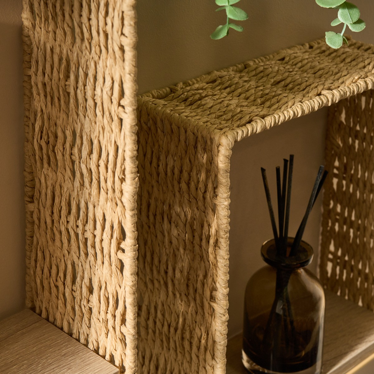 OHS Seagrass Rattan Shelves, Natural - 2 Pack>