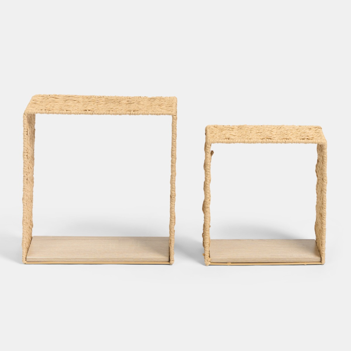 OHS Seagrass Rattan Shelves, Natural - 2 Pack>