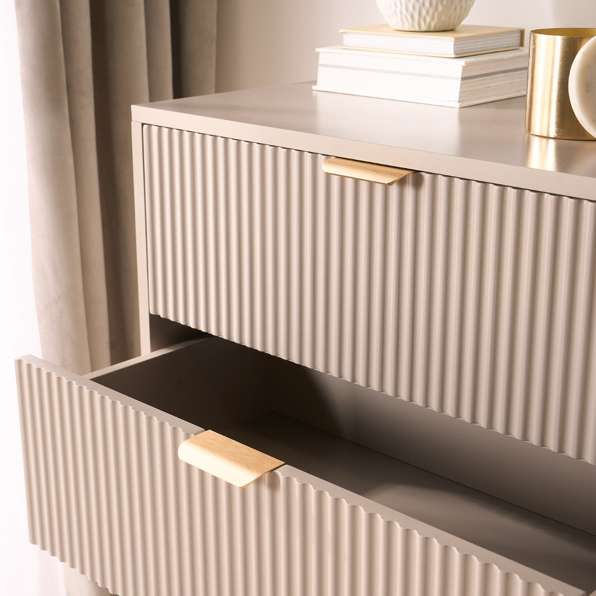 OHS Ribbed 5-Drawer Unit - Natural>