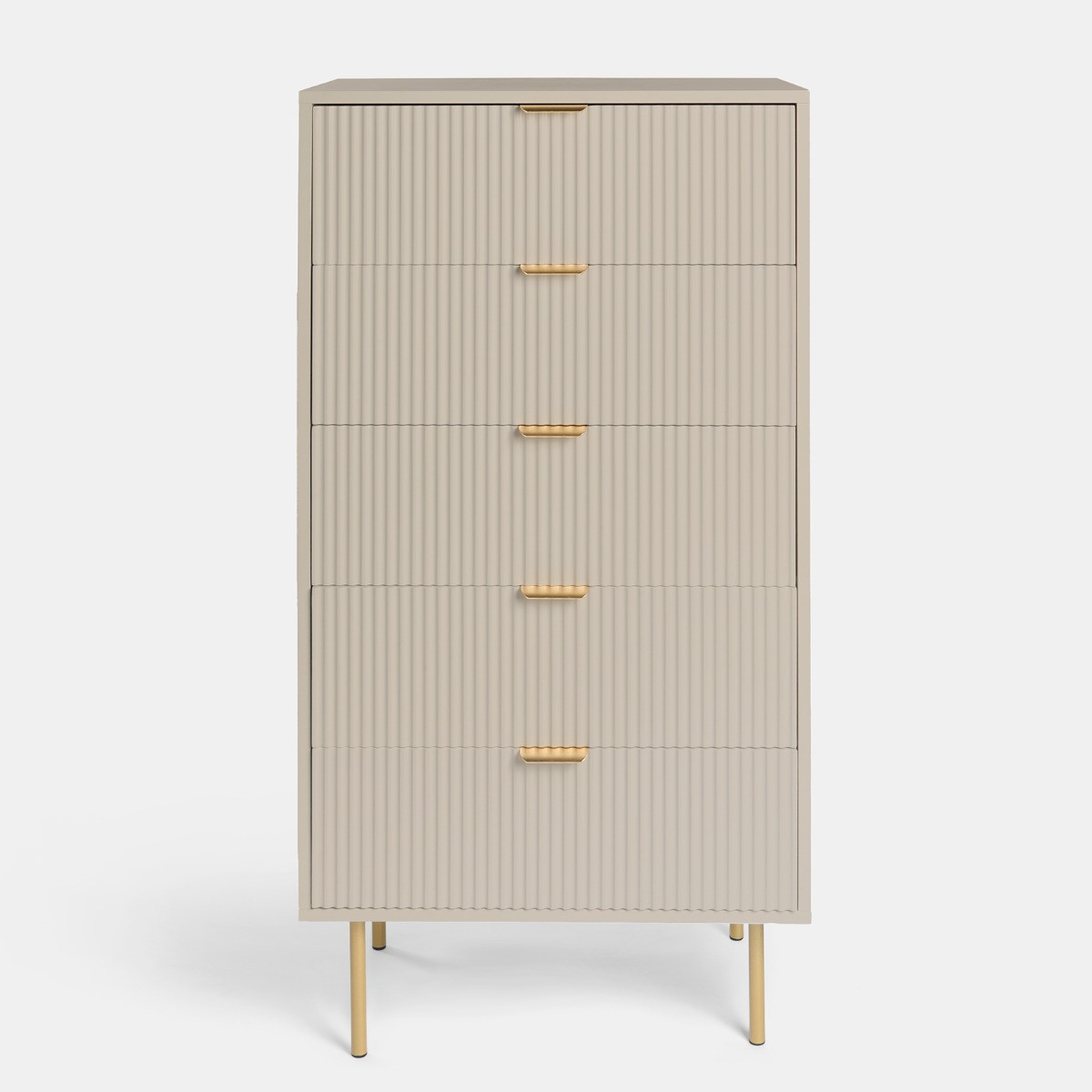 OHS Ribbed 5-Drawer Unit - Natural>